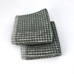 Onsen Sculpted Terry Face Towels Set of 2 Spruce 100% Cotton NWOT